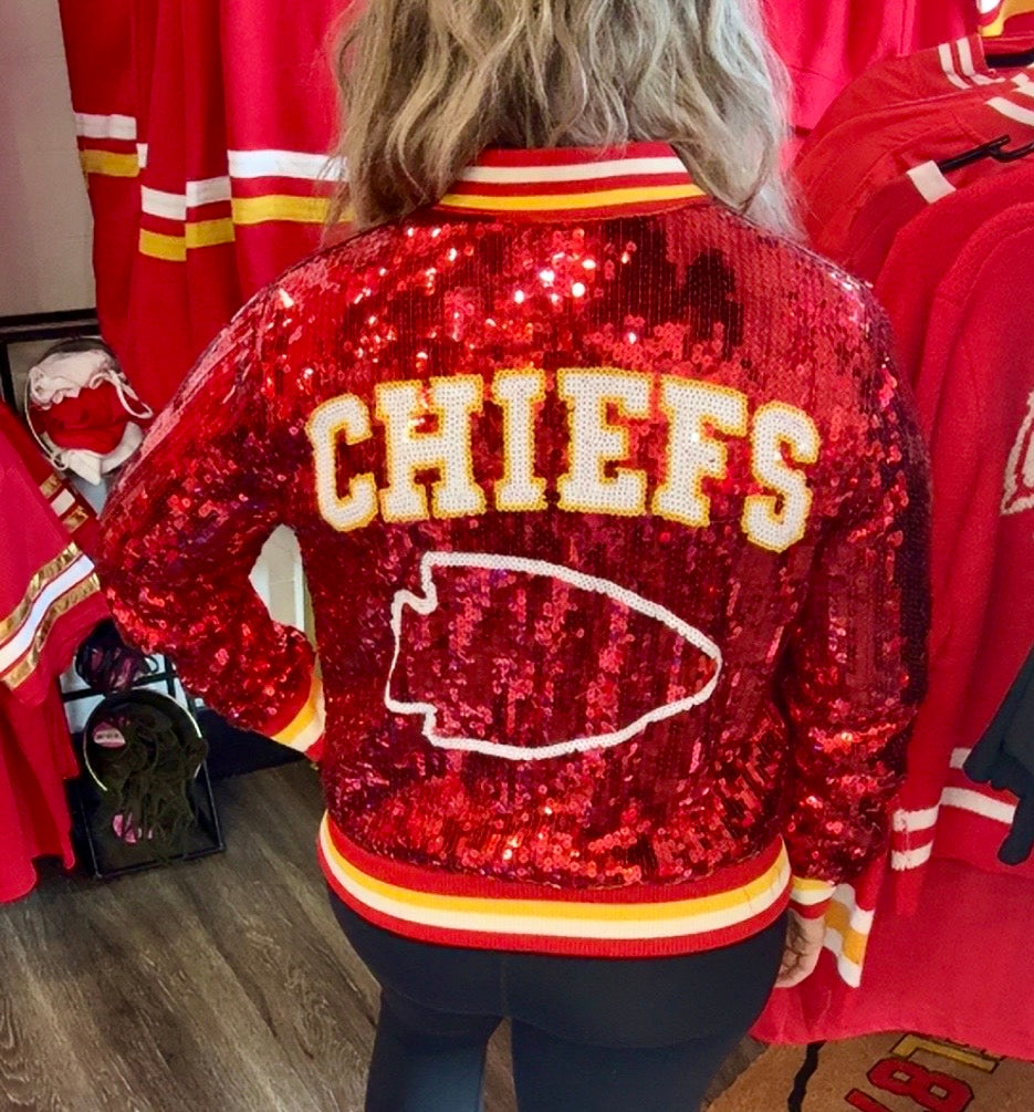 KC Sequin Bomber Jacket