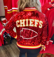 Load image into Gallery viewer, KC Sequin Bomber Jacket
