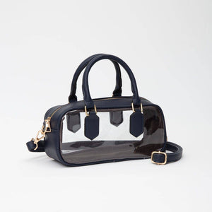 Clear East-West Top Handle/Crossbody