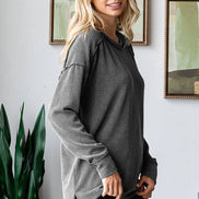 Ribbed Long Seeve Top
