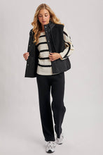 Load image into Gallery viewer, SHERPA FLEECE HOODED VEST WITH FAUX SUEDE INNER
