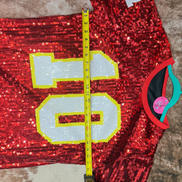 #10 Pacheco Chiefs Sequin Jersey Shirt Dress