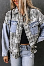 Load image into Gallery viewer, Plaid and Denim Jacket
