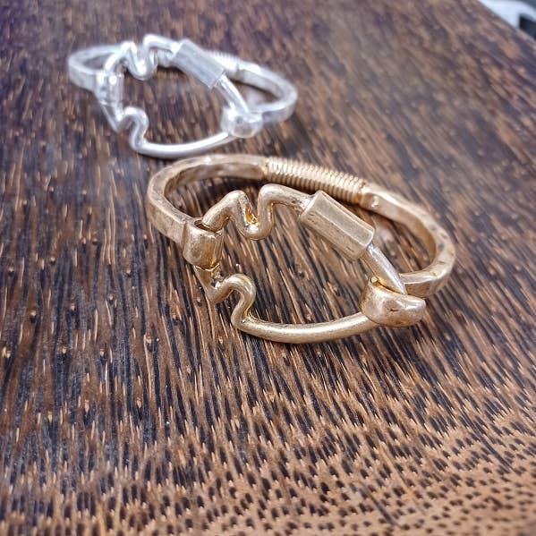 Matte Finish Arrowhead Cuff Bracelet (Gold or Silver)
