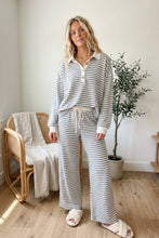 Load image into Gallery viewer, Soft Touch Lightweight Stripe Top ONLY (Wide Leg Pants Sold Separately)
