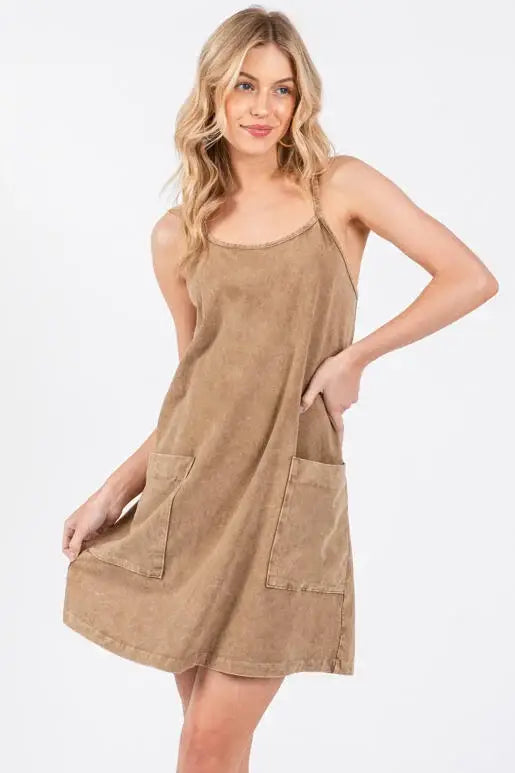 Garment Dye Cami Dress - D40854P