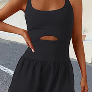 Athletic Romper with Front Cutout