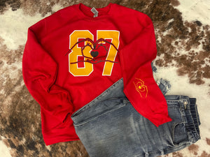 CHIEFS Sweatshirt 87 w/Heart Hands