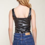 Faux Leather Bodysuit