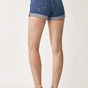 RISEN High Rise Button Fly Shorts