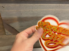 Load image into Gallery viewer, Sequin Kansas City Script Heart Patch
