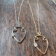 Large Bling Arrowhead Necklace Silver OR Gold