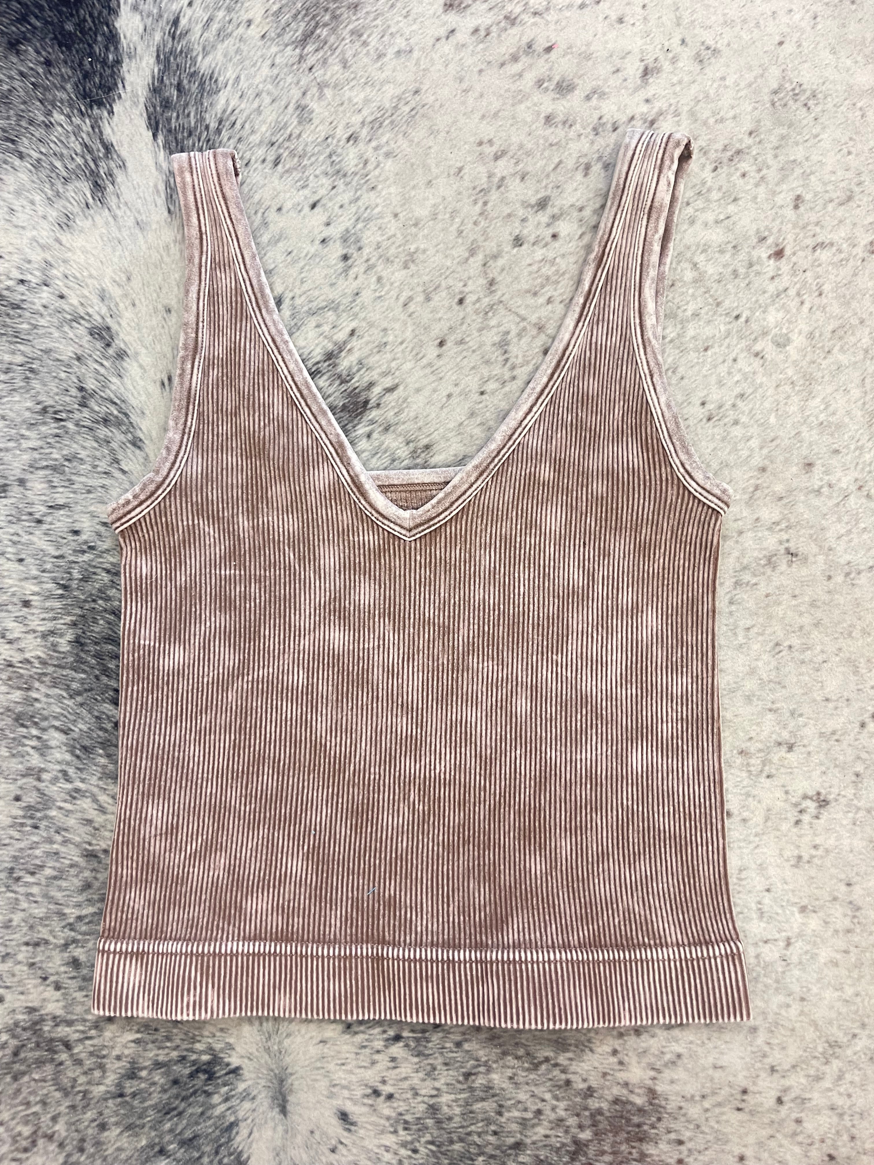 Reversible Neckline Cropped Tank