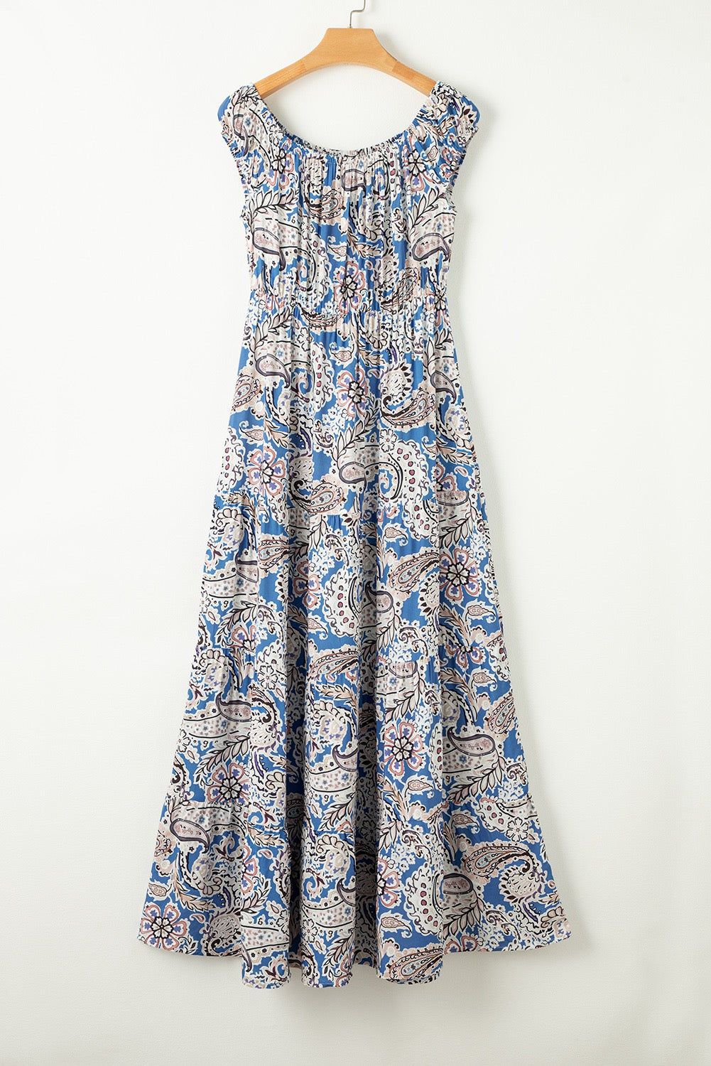 Boho Paisley Off Shoulder Dress