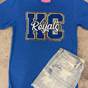 KC Royals Tee w/Chenille Patch