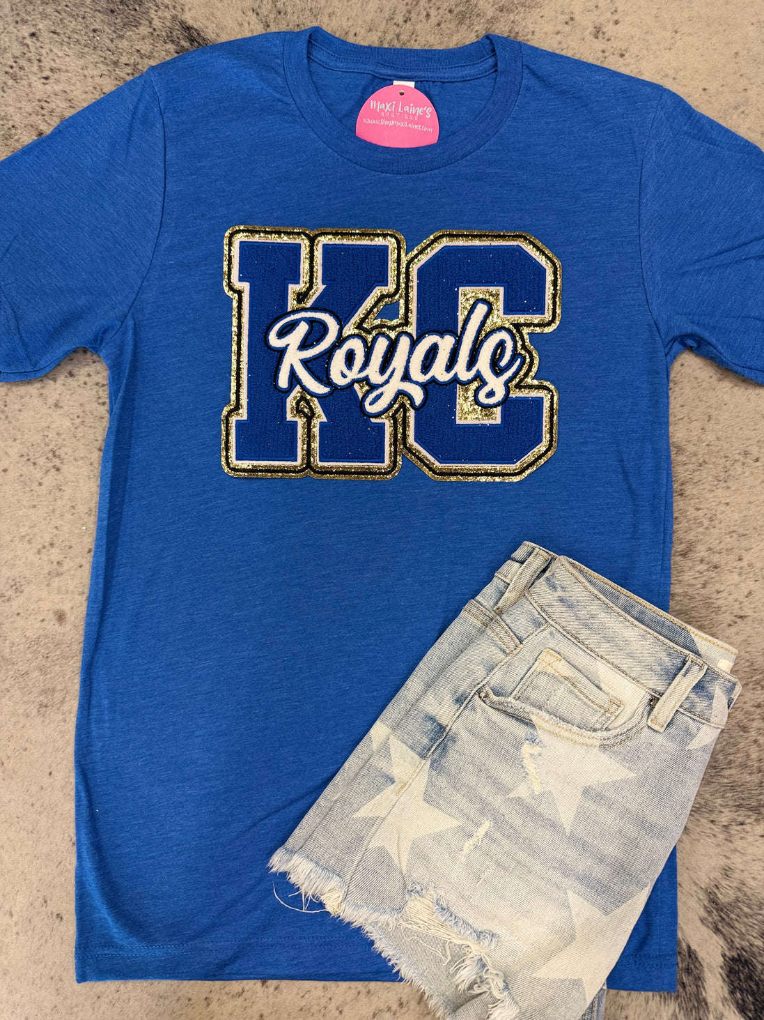 KC Royals Tee w/Chenille Patch