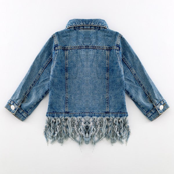 KIDS Denim Fringe Jacket