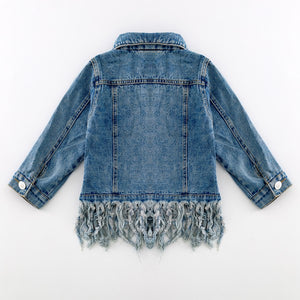 KIDS Denim Fringe Jacket