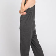 Front Patch Pocket Roll-Up Jumpsuit