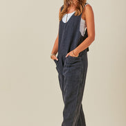 Washed Denim Overall Jumper