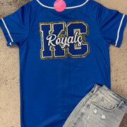 KC Baseball Royals Jersey w Chenille KC