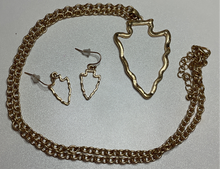 Load image into Gallery viewer, KC Arrowhead Necklace and Earring Set

