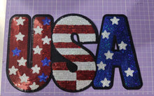 Load image into Gallery viewer, USA Ref White Blue Sequin Patch (11 inch)
