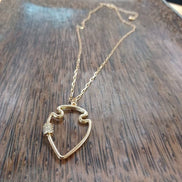 Large Bling Arrowhead Necklace Silver OR Gold