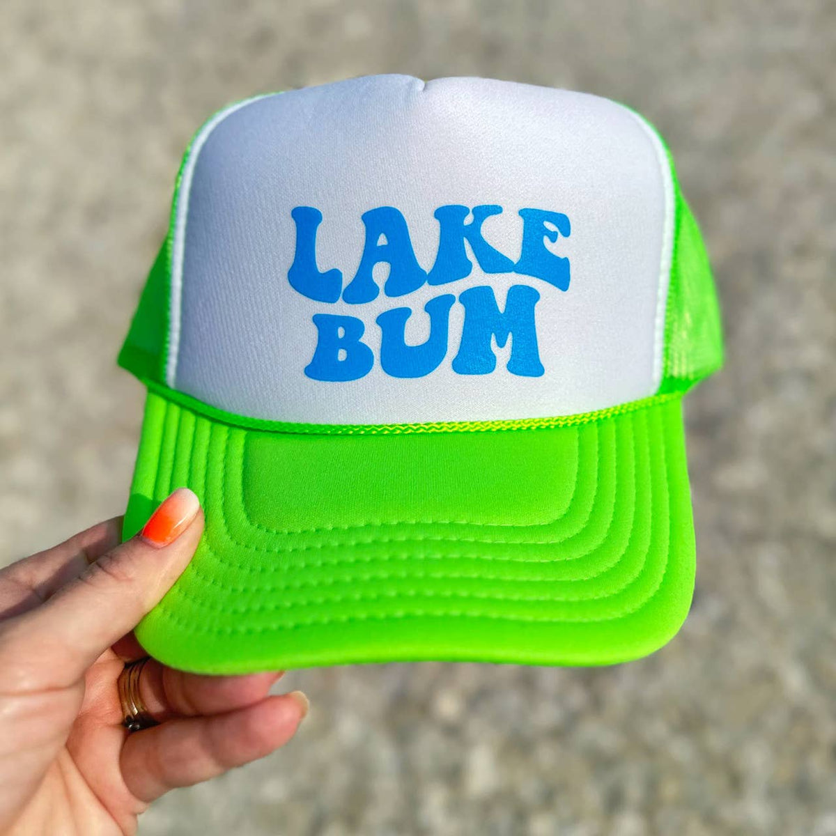 Lake Bum Neon Foam Trucker Hat