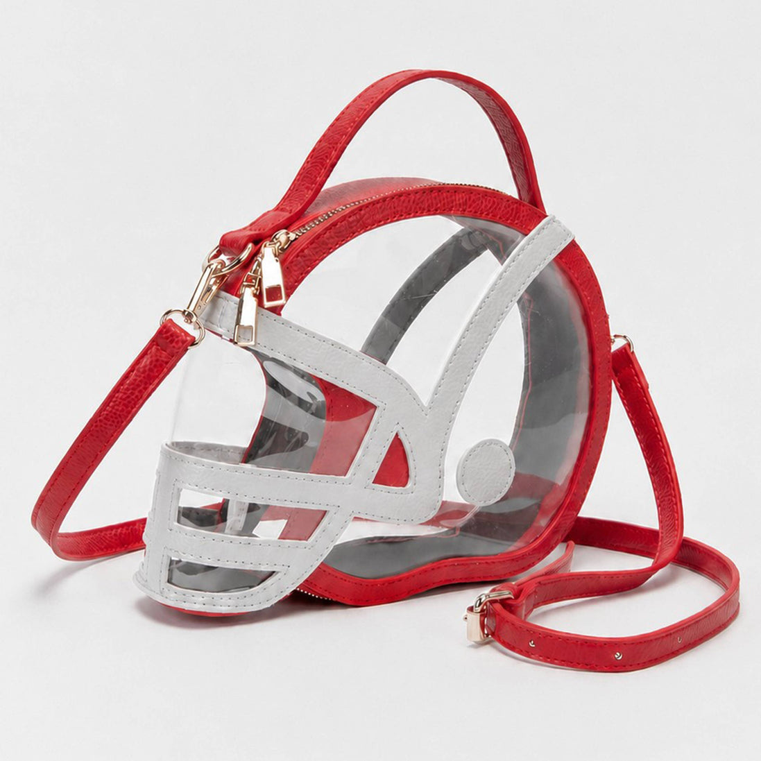 American Football Helmet Shape Transparent Clear Stadium Bag