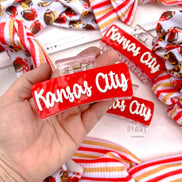 Kansas City Red Acrylic Medium Claw Clip