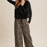 Reversible Tie-Front Fuzzy Vest