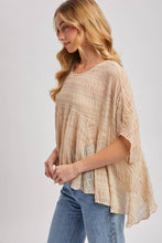 Load image into Gallery viewer, SHEER ASYMMETRIC TEXTURED CAPE TOP
