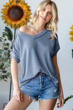 Load image into Gallery viewer, V-Neck Solid Twist Rib Women's Knit Top
