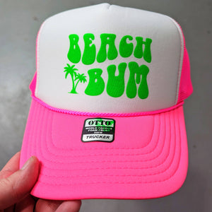 Beach Bum Neon Foam Trucker Hat