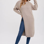 HIGH SLIT LONGLINE PULLOVER
