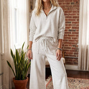 Scuba Wide Leg Pants (Half Zip Pullover Top Sold Separately)