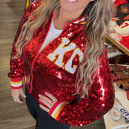 KC Sequin Bomber Jacket