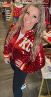KC Sequin Bomber Jacket
