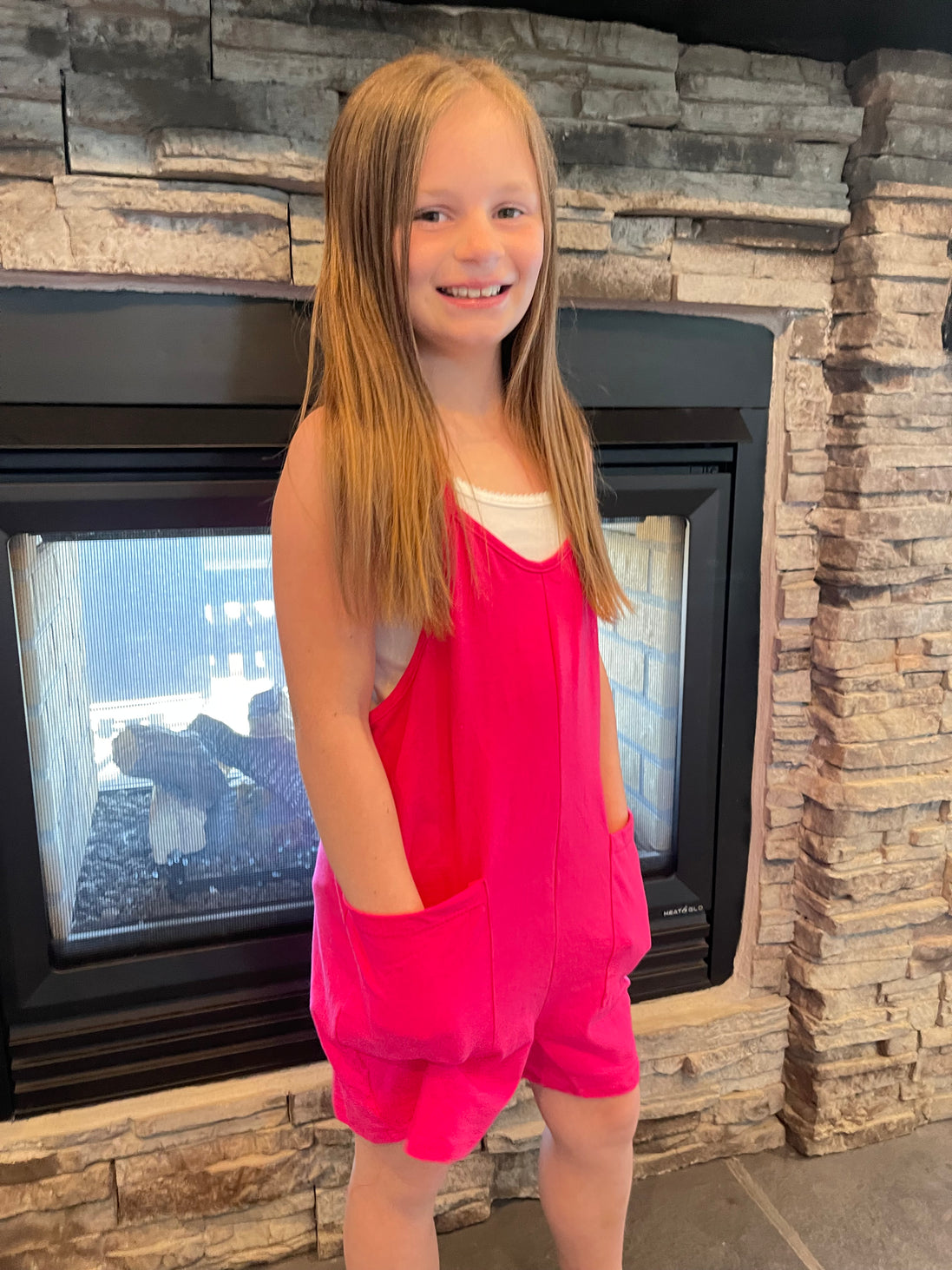 KIDS Cotton Romper w/ Pockets