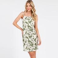Print Open Back Detailed Mini Dress - ND41040B