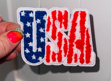 Load image into Gallery viewer, USA Stars &amp; Stripes Chenille Patch (3 inch)
