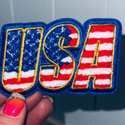 USA Stars and Stripes Chenille Patch (3 inch)