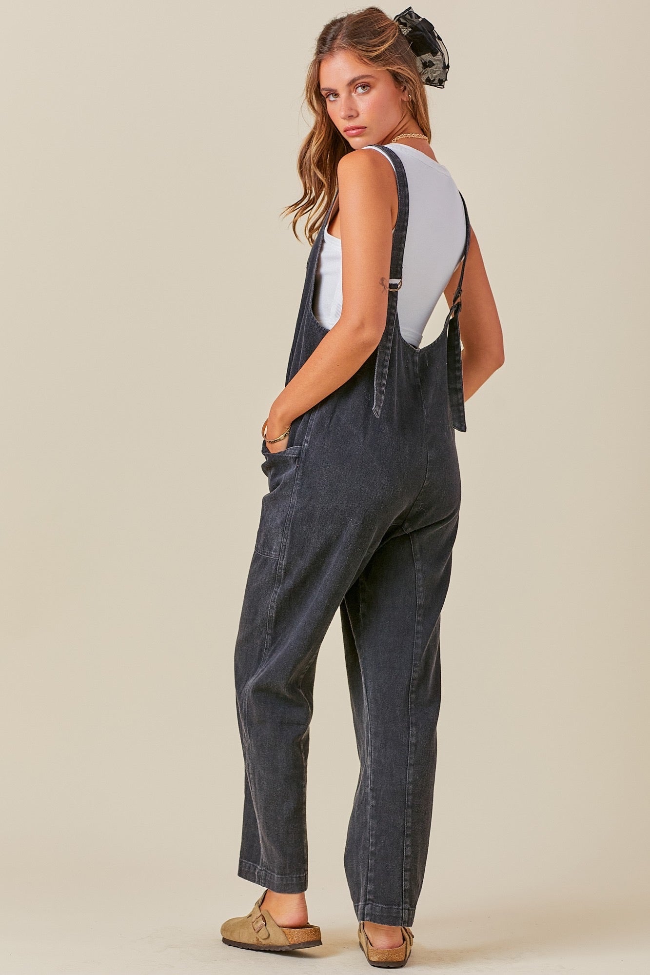 Washed Denim Overall Jumper