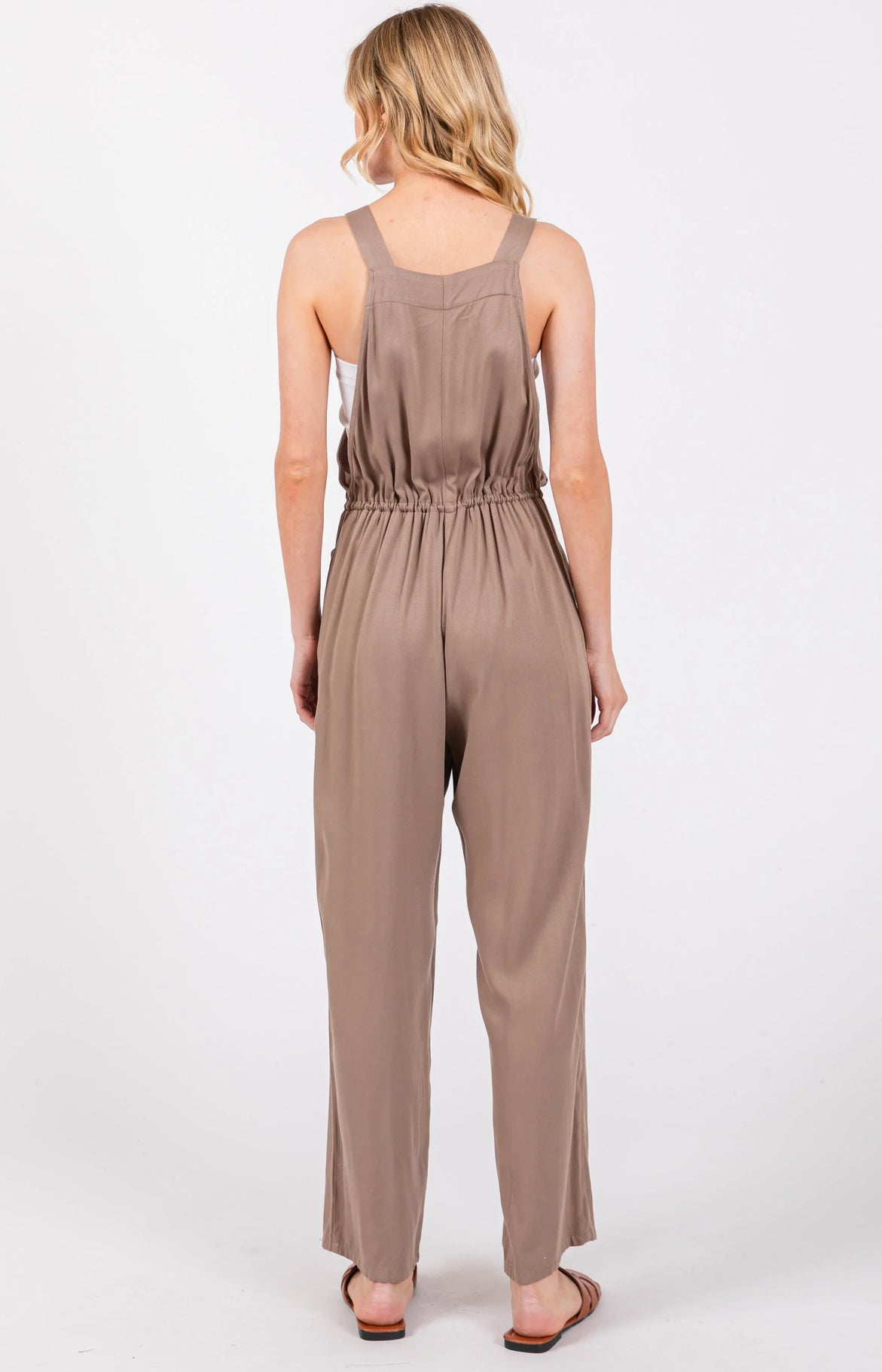 Drawstring Overalls (Mocha)
