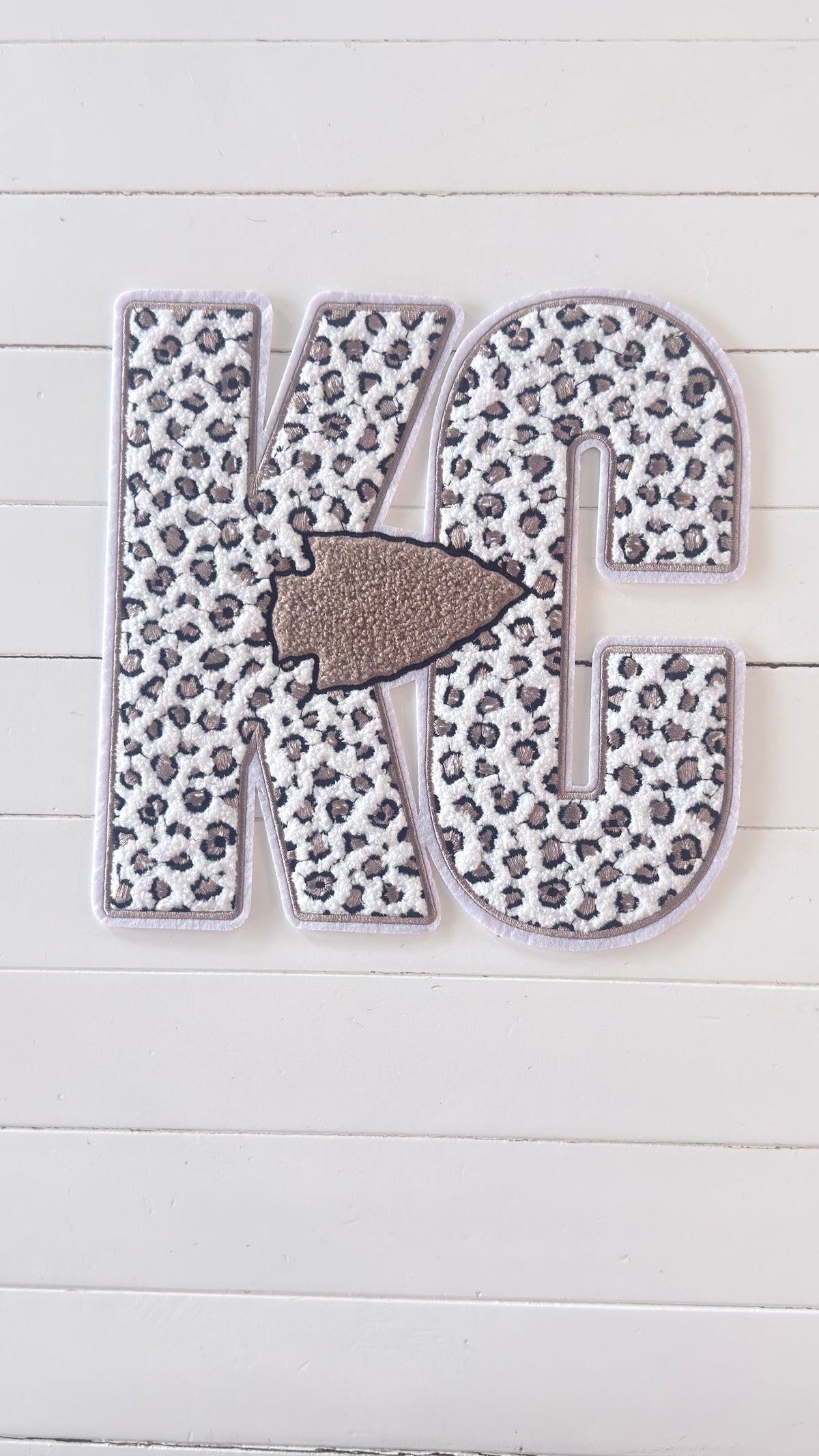 KC Leopard Chenille Patch Large