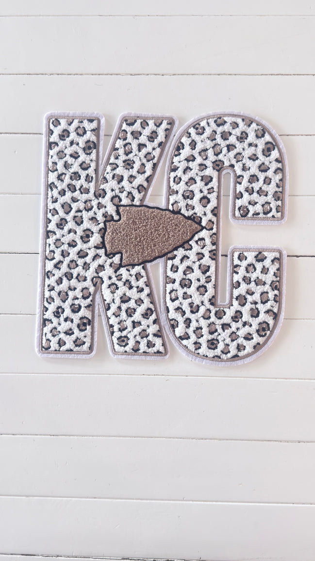 KC Leopard Chenille Patch Large