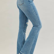 JUDY BLUE Mid Rise Destroy & Released Hem Bootcut