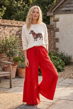 Load image into Gallery viewer, Linen Blend Tiered Wide Leg Palazzo Full Length Pants
