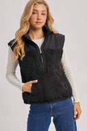 SHERPA CONTRAST HIGH STAND COLLAR VEST